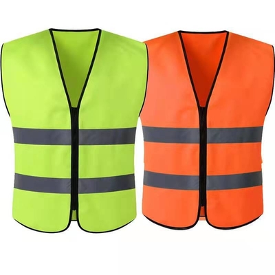 Reflektierende Westen hoher Polyester-Sicherheits-Westen-des Schwarzen der Sicht-SJV002 roter reflektierender Weste kundenspezifischer hoher Qualität