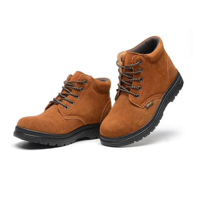 Überziehen Arbeitsschuhe der sicherheits-SJH09 mit Leder, Breathable Anti-Zertrümmern und Anti-Durchbohren sich zu schnüren Sicherheits-Schuhe