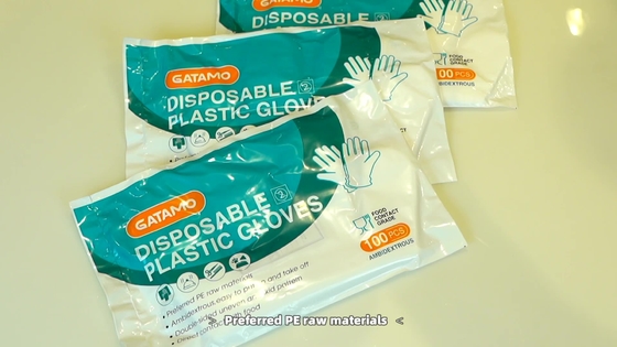 HDPE Gatamo PET-Handschuhe der billige Vielzweckklare transparente Küchen-Nahrungsmittelgrad-Wegwerfkinder