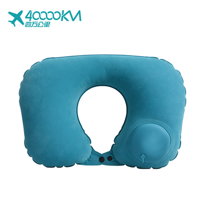 Scharte sich aufblasbares Reise-Kissen der neuen Mode-WMXP0003 Selbstreisehalskissen der druckpumpe aufblasbares mit Tasche